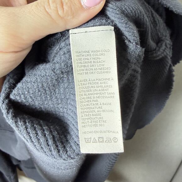 We the Free Owen Thermal Top Long Sleeve V-Neck in Black Women's size L - Picture 5 of 10